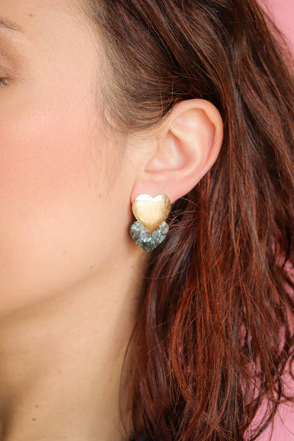 Boucles d'oreilles Caroline Noir