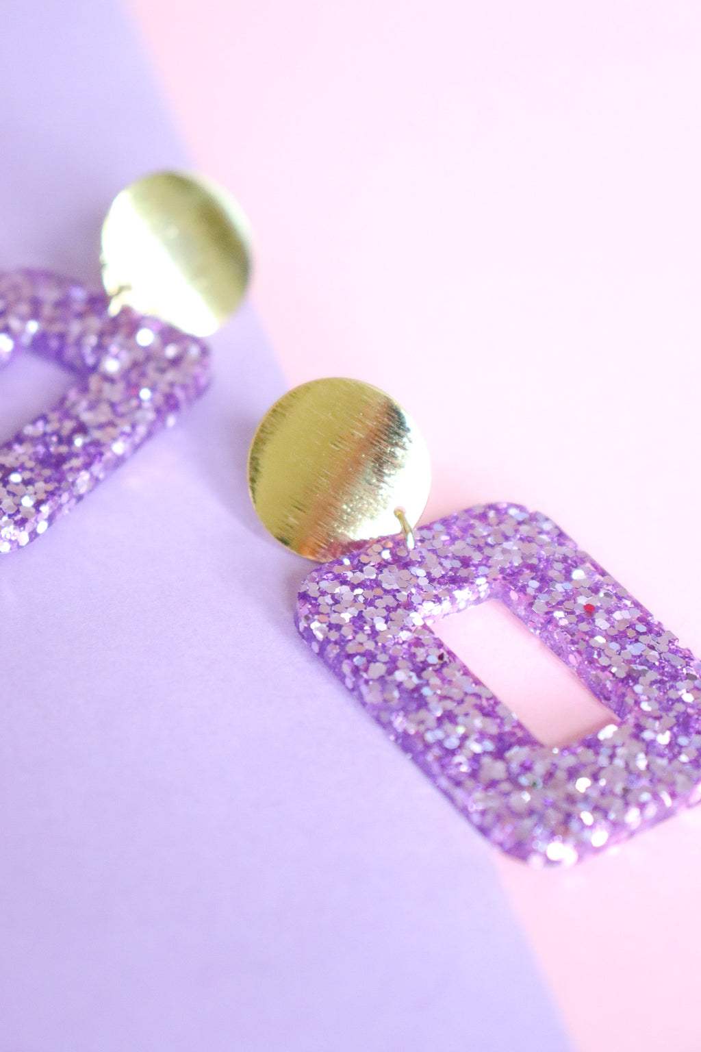 Boucles d'oreilles Rec Violine