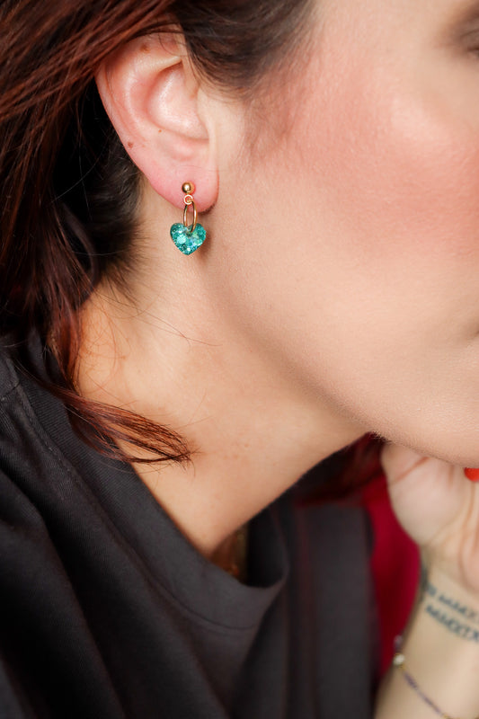 Boucles d'oreilles Lucie turquoise