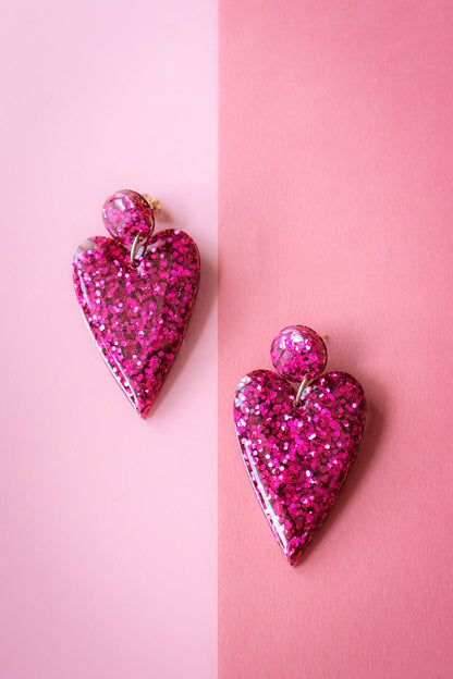 Boucles d'oreilles Claire Fuchsia