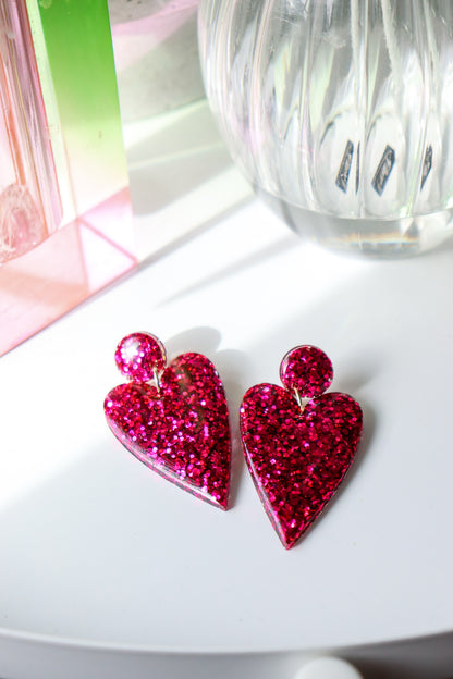 Boucles d'oreilles Claire Fuchsia
