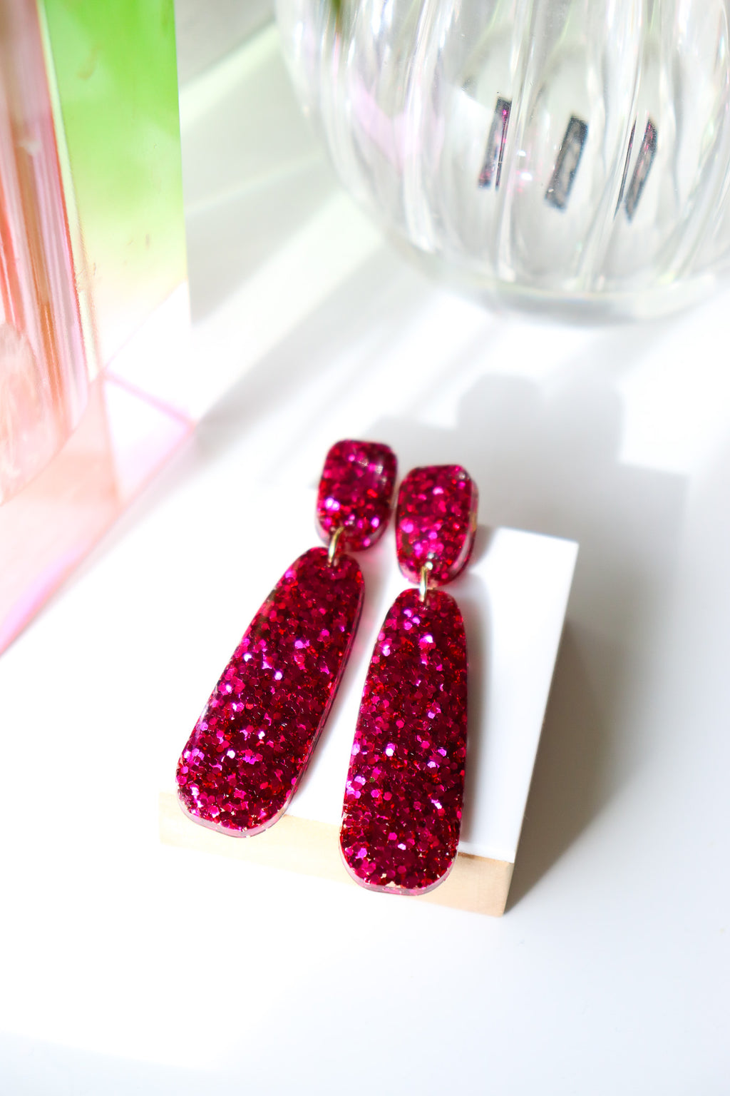 Boucles d'oreilles Gwen Fuchsia