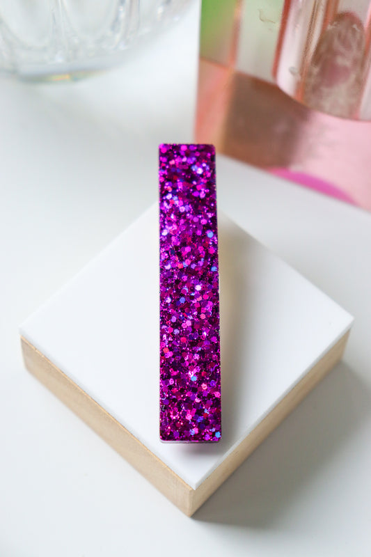 Barrette droite deep violet