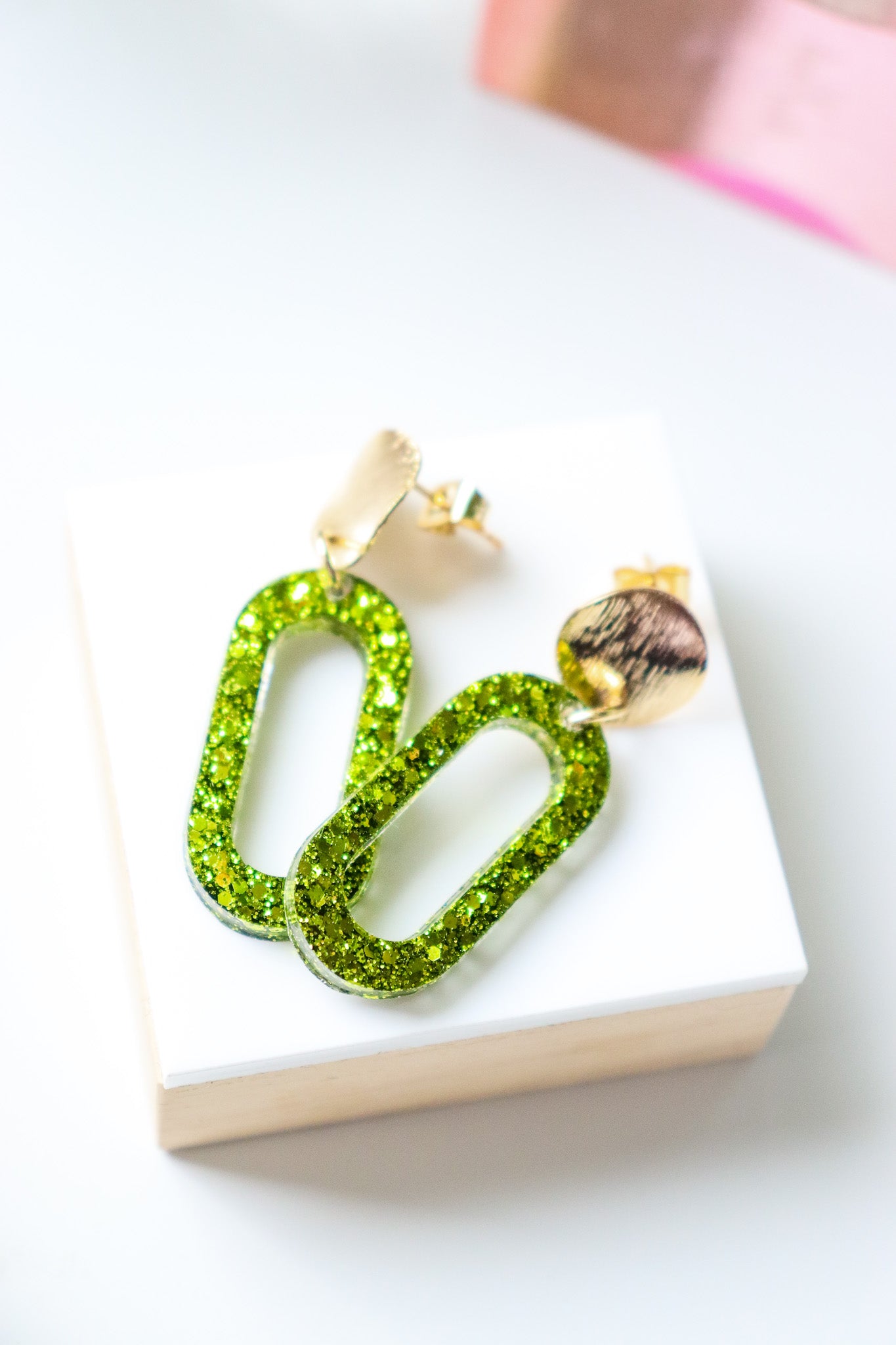 Boucles d'oreilles Marie Citron Vert