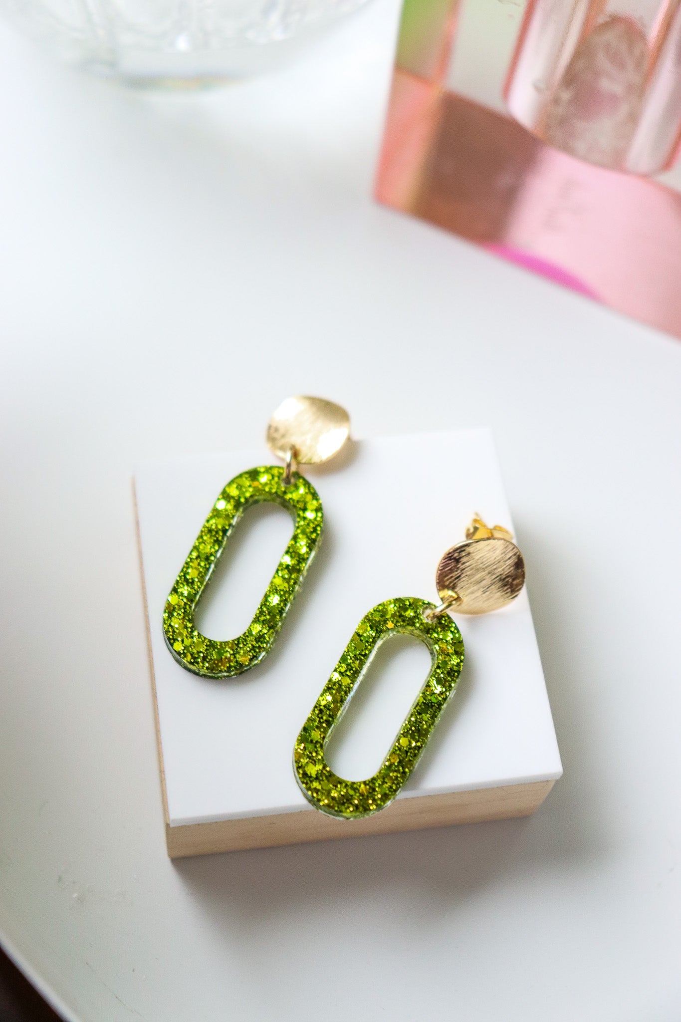 Boucles d'oreilles Marie Citron Vert