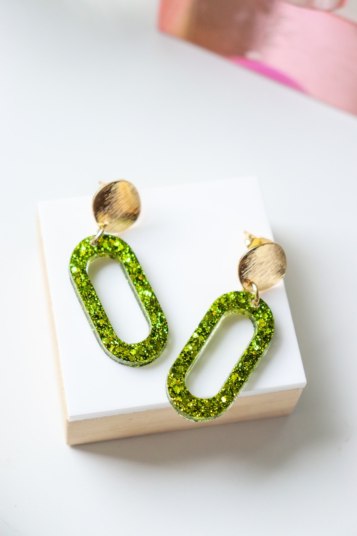 Boucles d'oreilles Marie Citron Vert