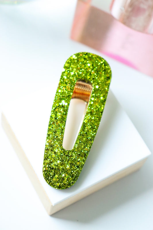 Barrette triangle citron vert