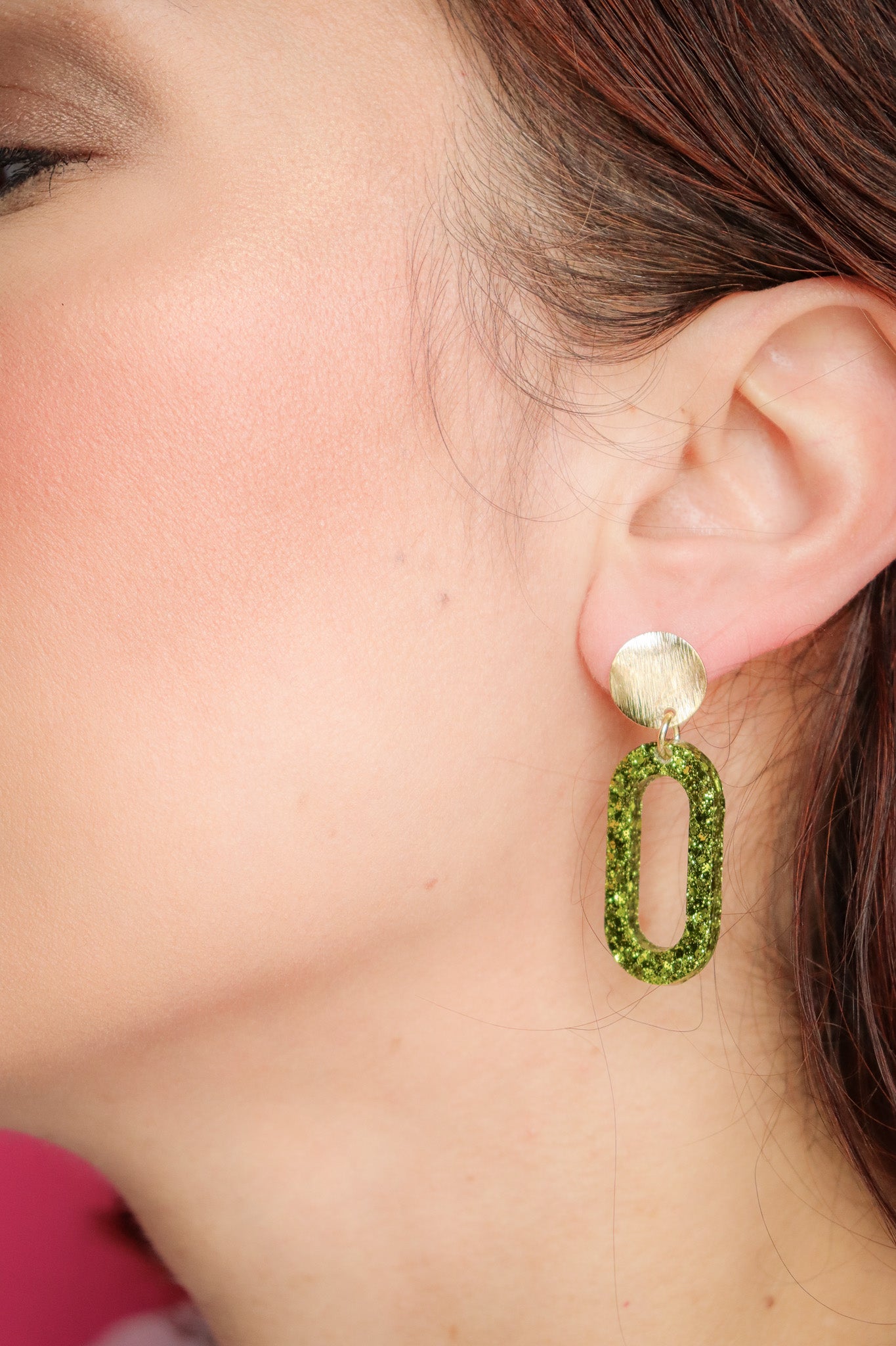 Boucles d'oreilles Marie Citron Vert