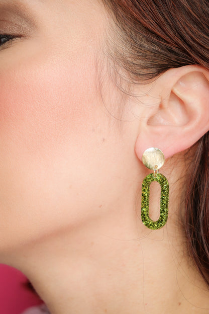 Boucles d'oreilles Marie Citron Vert