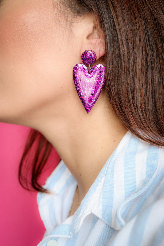 Boucles d'oreilles Claire Deep Violet