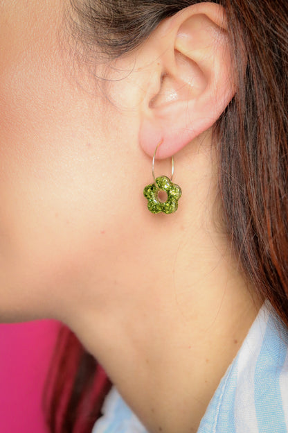 Boucles d'oreilles Isa S Citron vert