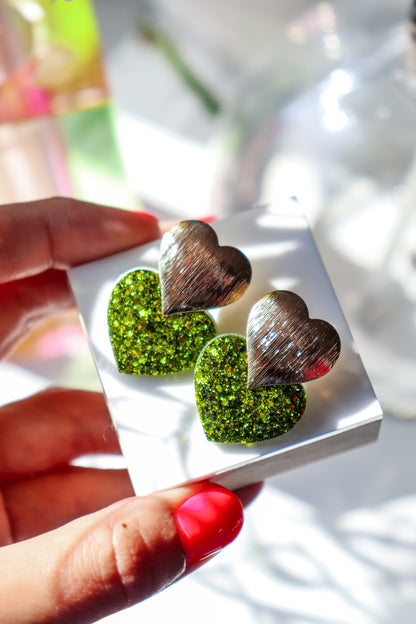 Boucles d'oreilles Caroline citron vert