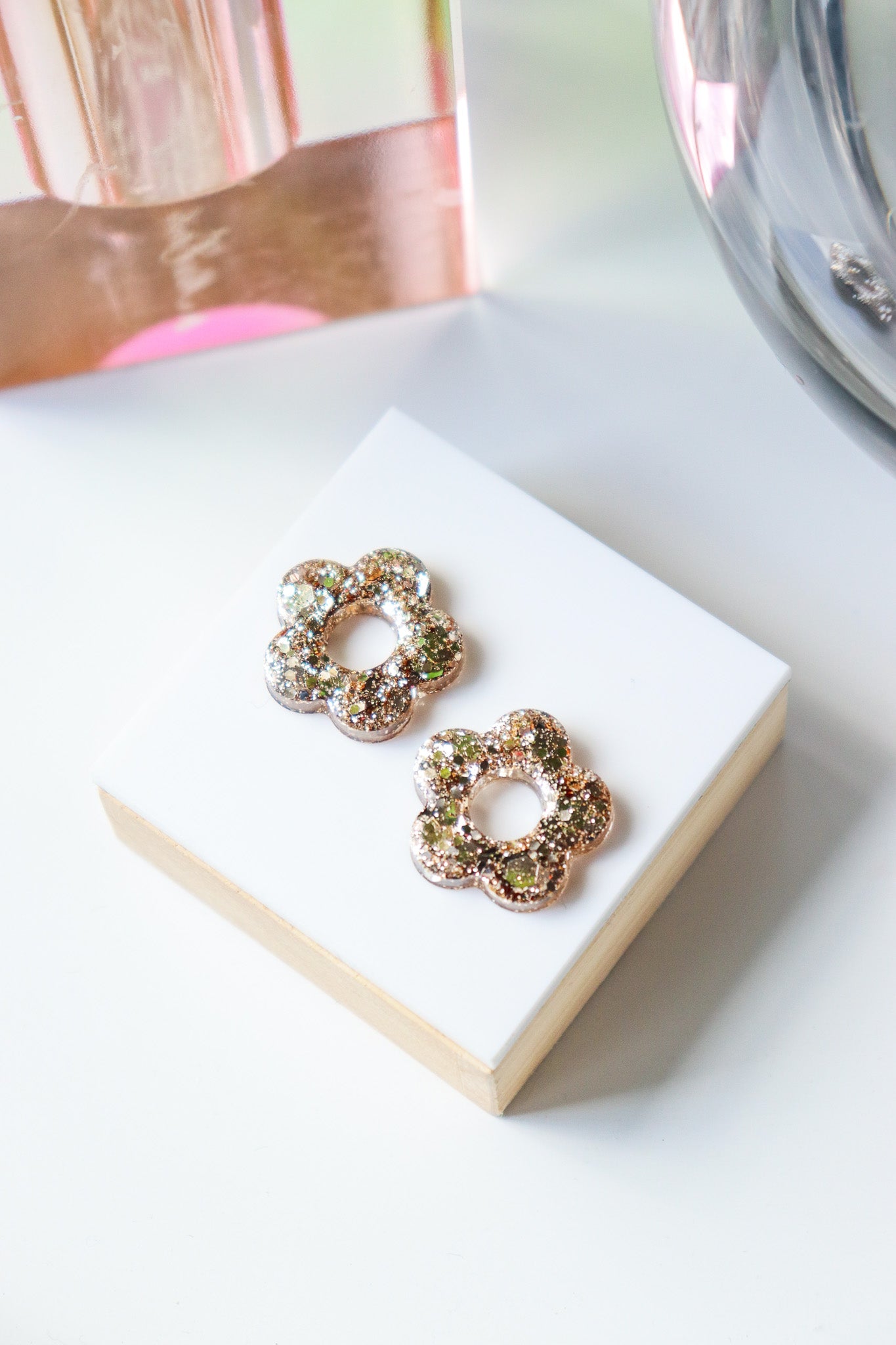 Boucles d'oreilles Isabelle les pailletés