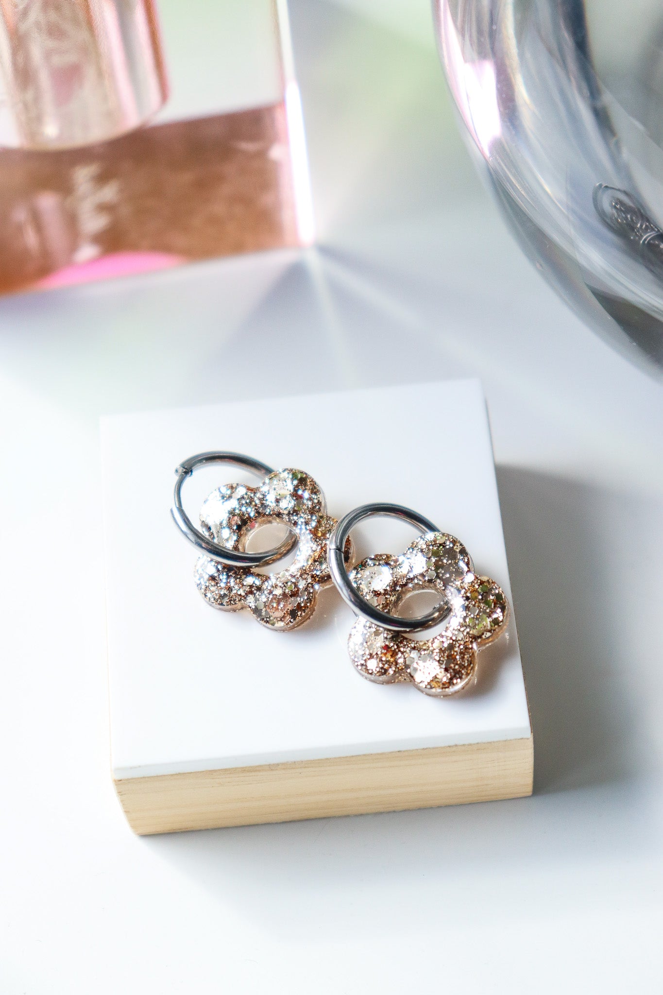 Boucles d'oreilles Isabelle les pailletés