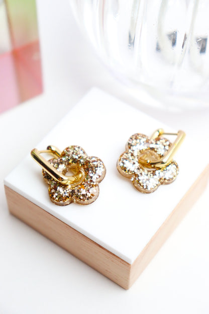 Boucles d'oreilles Isabelle les pailletés