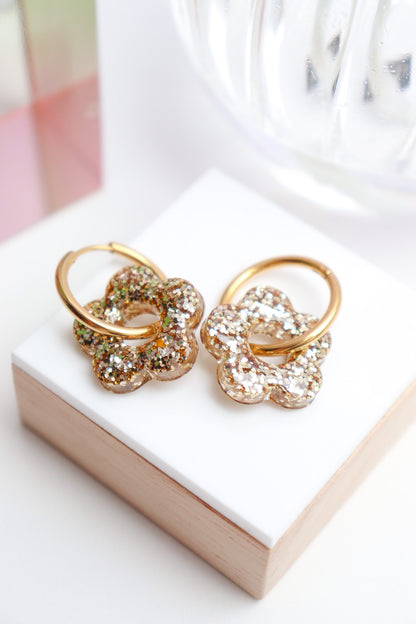 Boucles d'oreilles Isabelle les pailletés