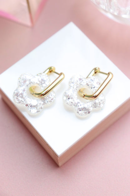 Boucles d'oreilles Isabelle L Blanc Glacier