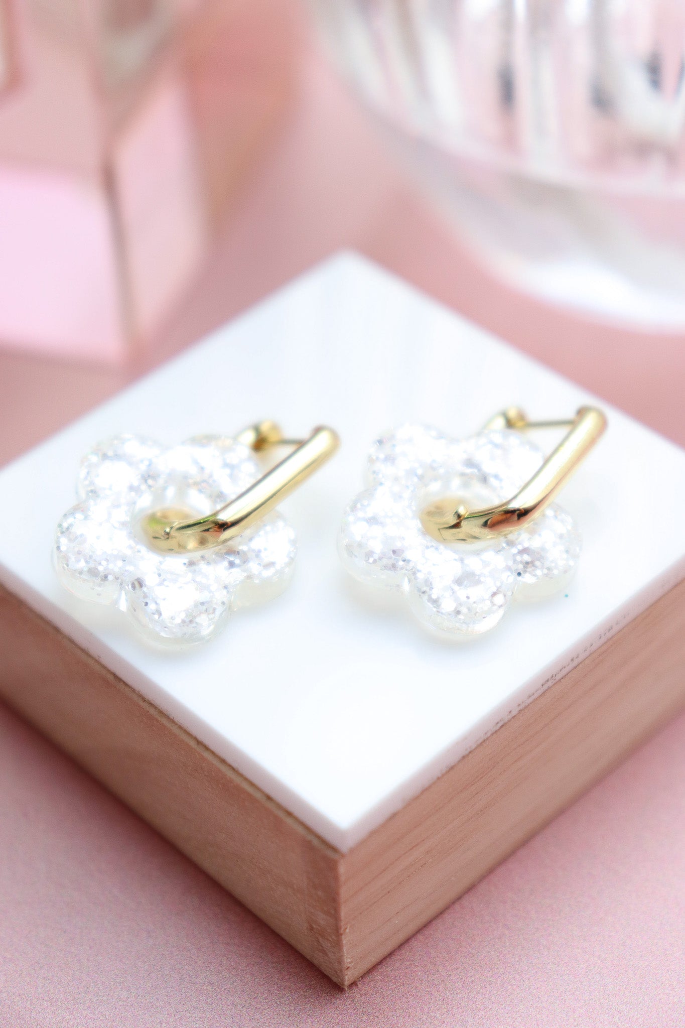 Boucles d'oreilles Isabelle L Blanc Glacier