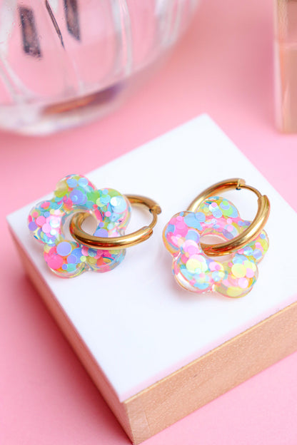 Boucles d'oreilles Isabelle les pailletés