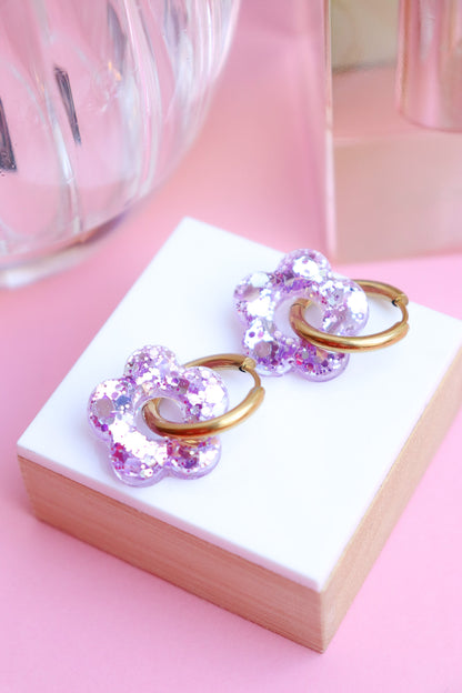 Boucles d'oreilles Isabelle les pailletés