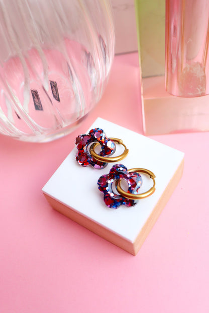 Boucles d'oreilles Isabelle les pailletés