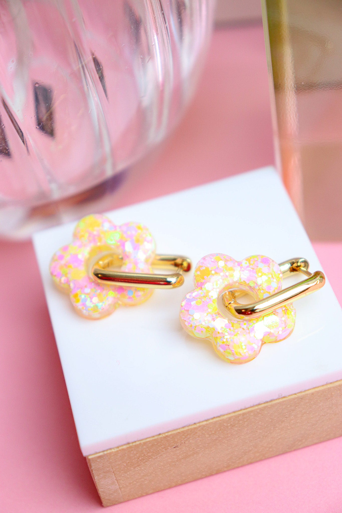 Boucles d'oreilles Isabelle les pailletés
