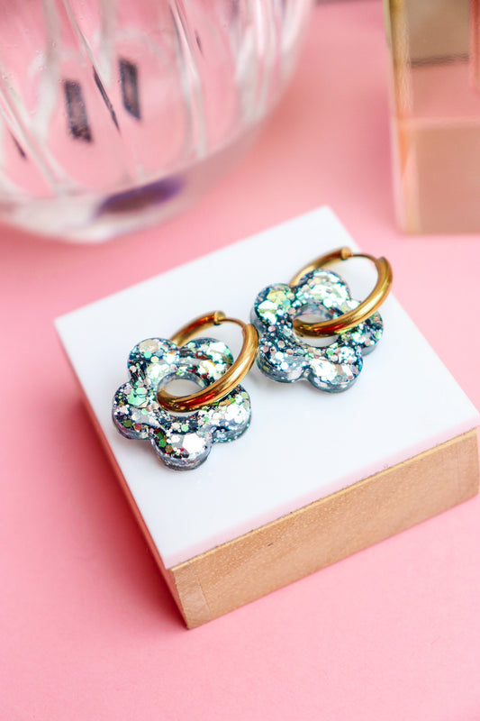 Boucles d'oreilles Isabelle les pailletés