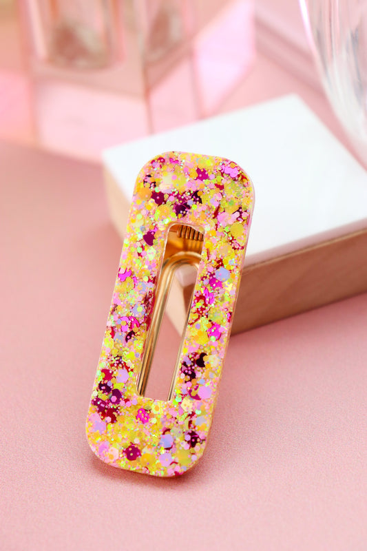 Barrette Jaune Amour