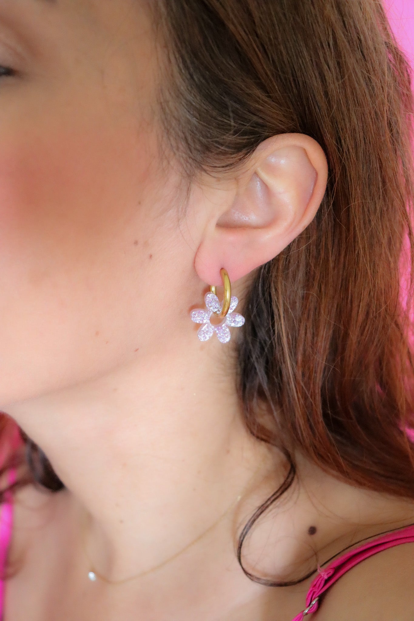 Créoles Jeanne Paillettes Lilas