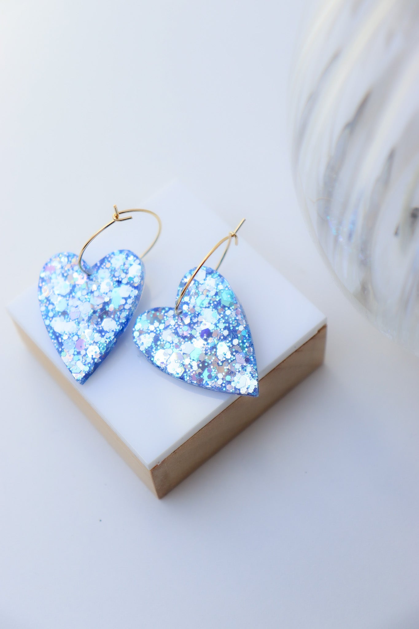 Boucles d'oreilles Mimi Bleu Holographique