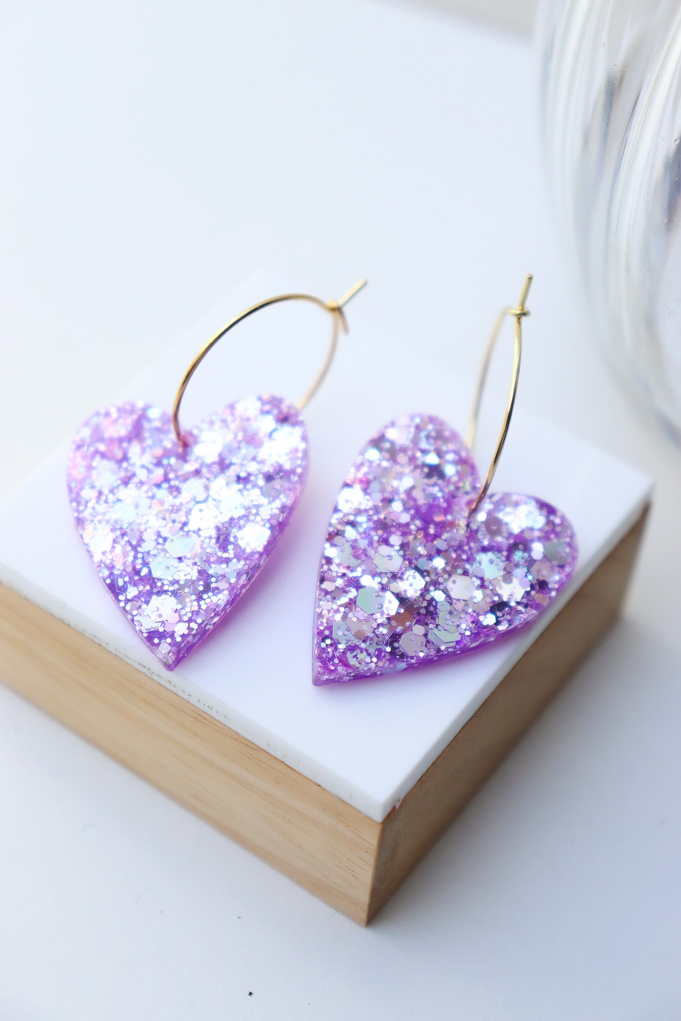 Boucles d'oreilles Mimi Lilas Holographique