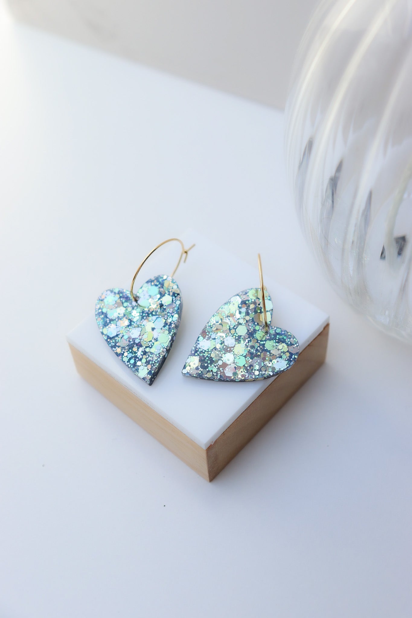 Boucles d'oreilles Mimi Vert Holographique