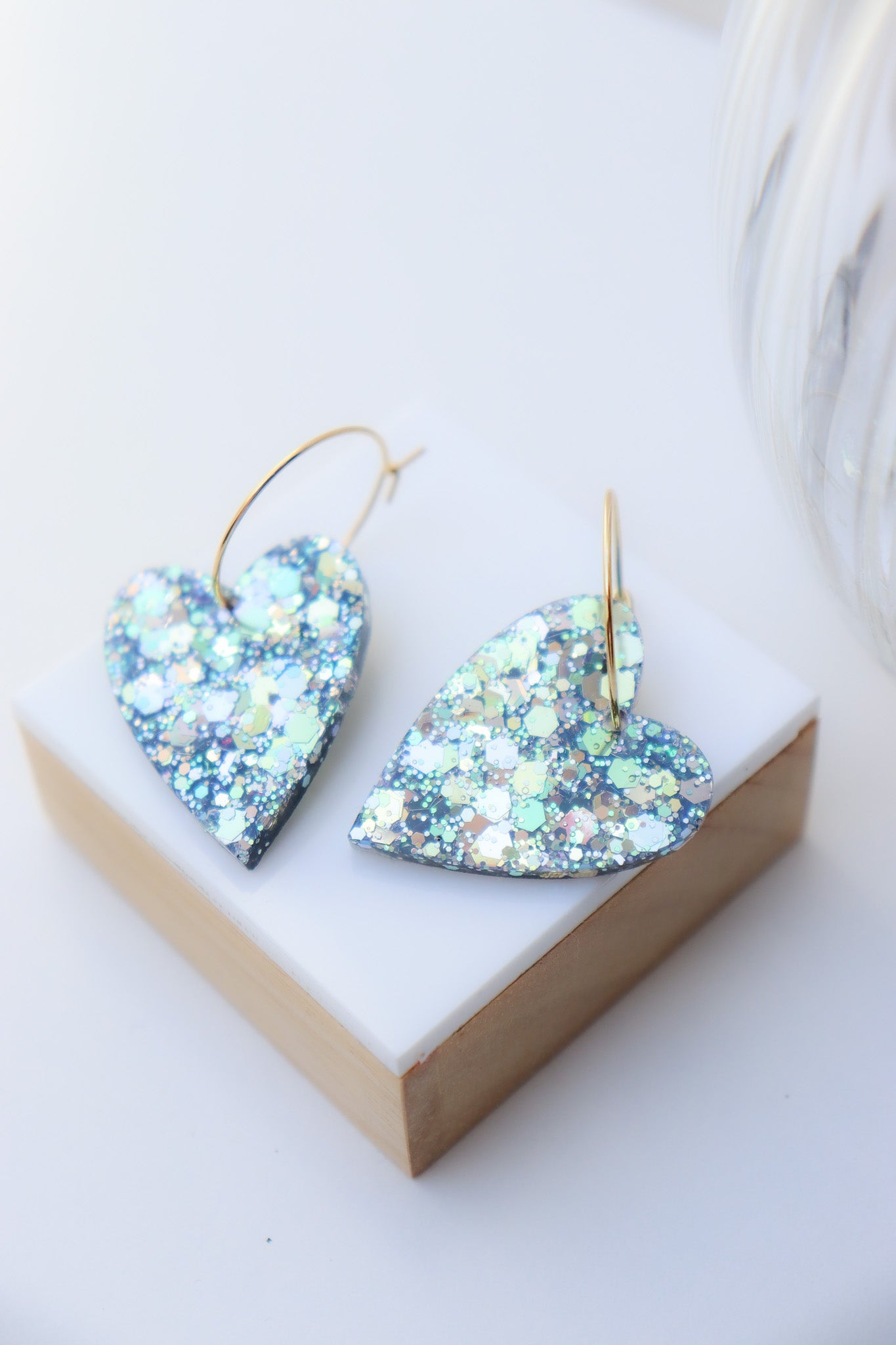 Boucles d'oreilles Mimi Vert Holographique