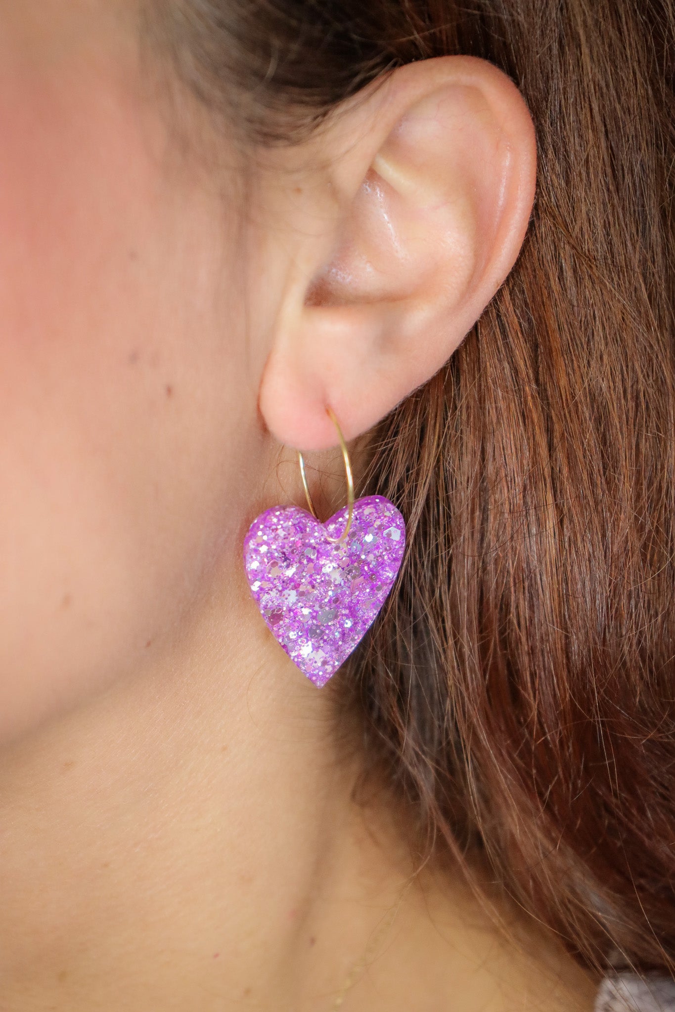 Boucles d'oreilles Mimi Lilas Holographique