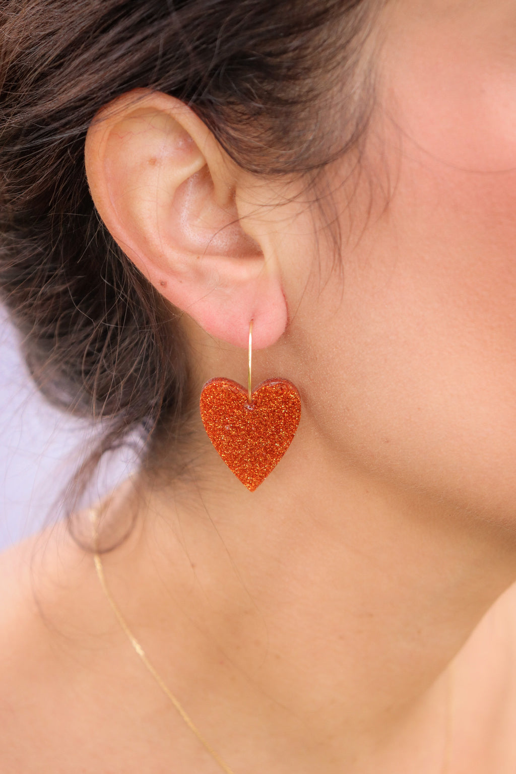 Boucles d'oreilles Mimi Paillettes Citrouille