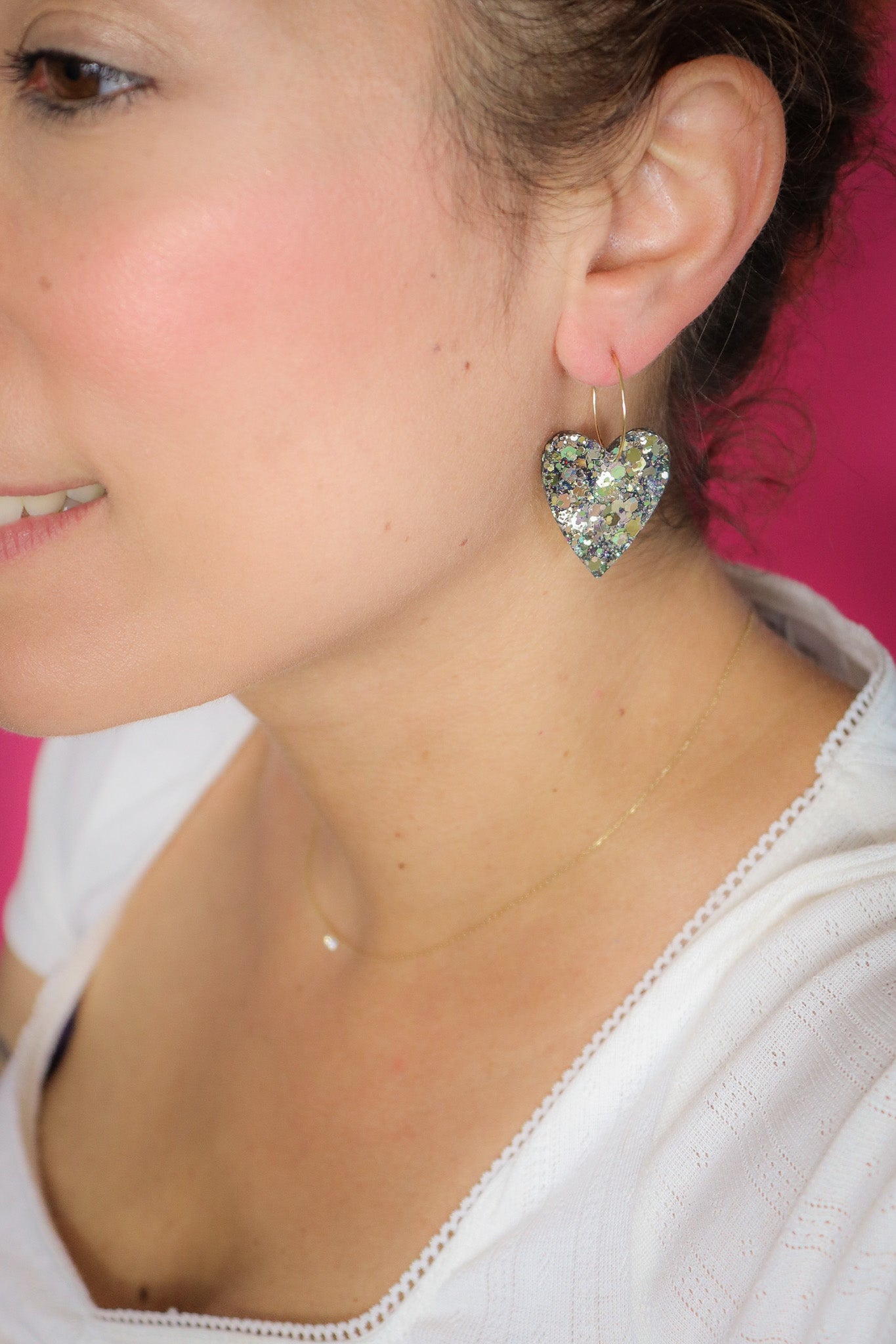 Boucles d'oreilles Mimi Vert Holographique