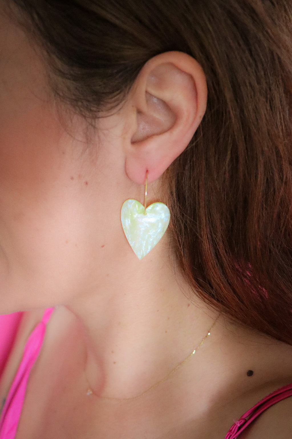 Boucles d'oreilles Mimi Jaune Nacré