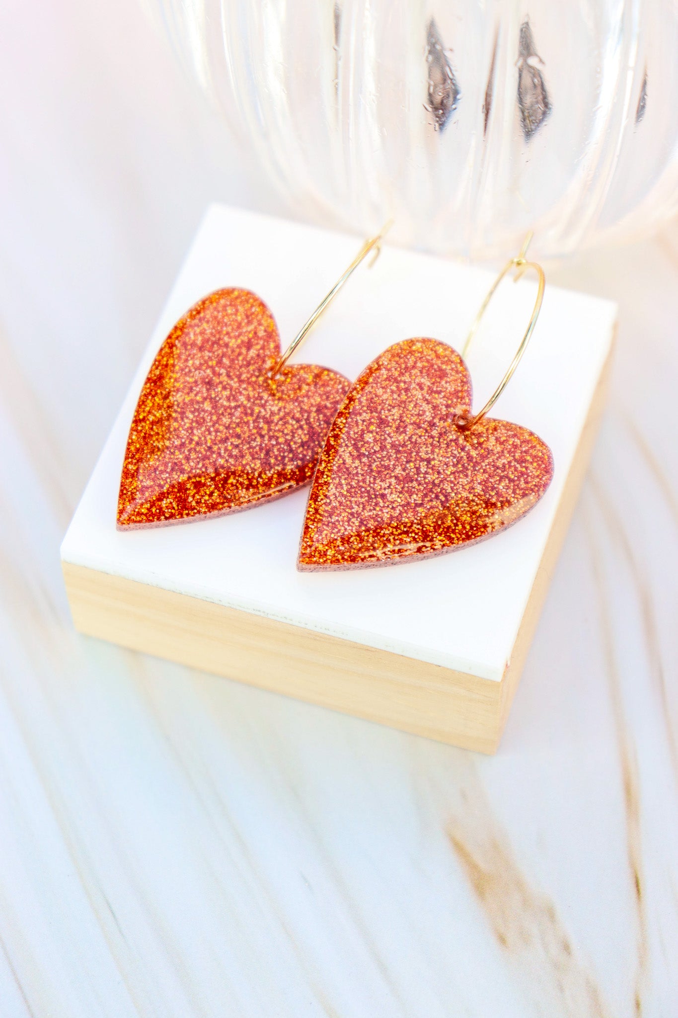 Boucles d'oreilles Mimi Paillettes Citrouille