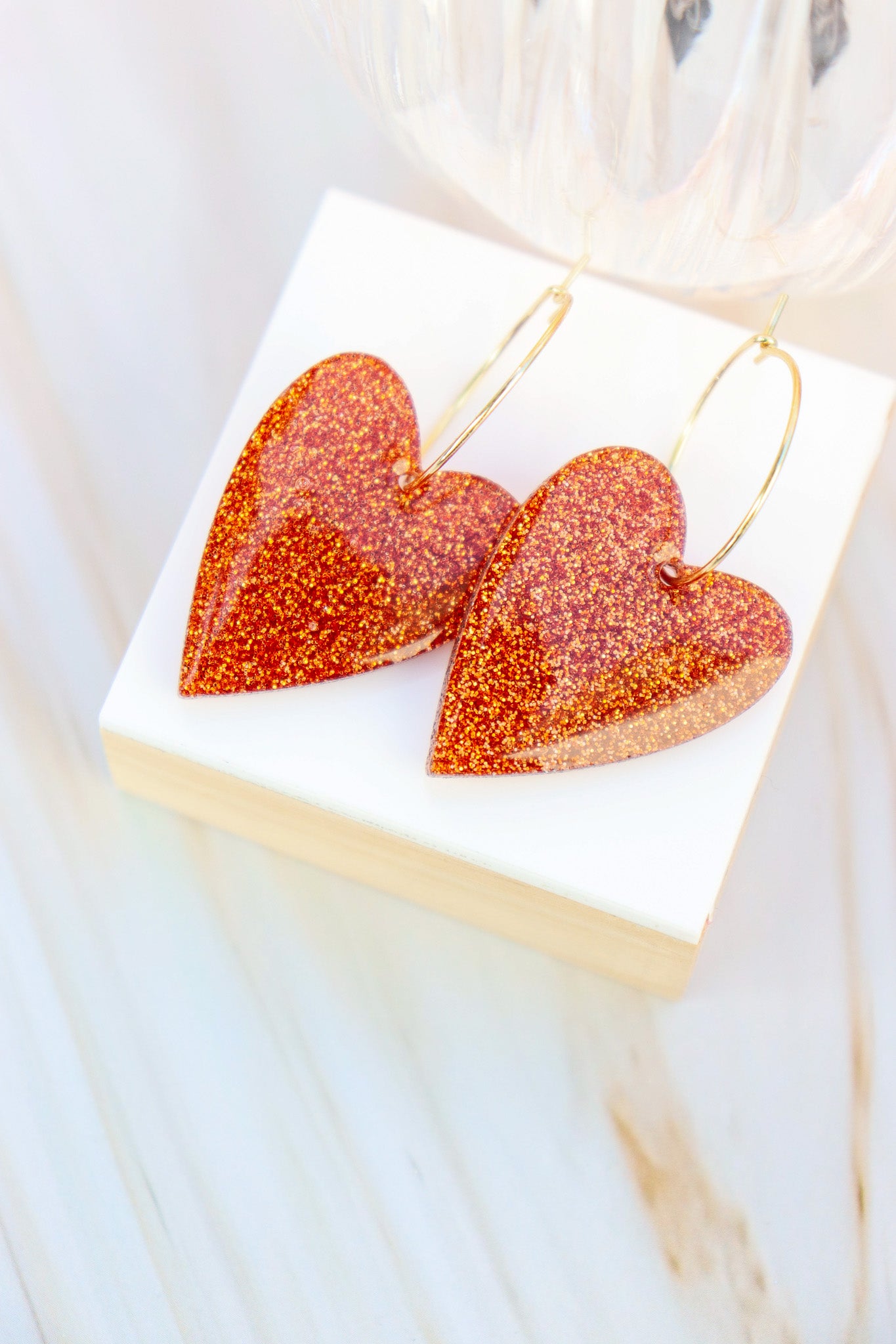 Boucles d'oreilles Mimi Paillettes Citrouille