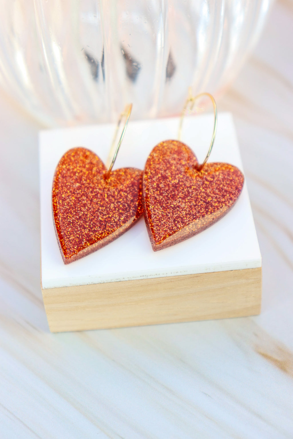 Boucles d'oreilles Mimi Paillettes Citrouille