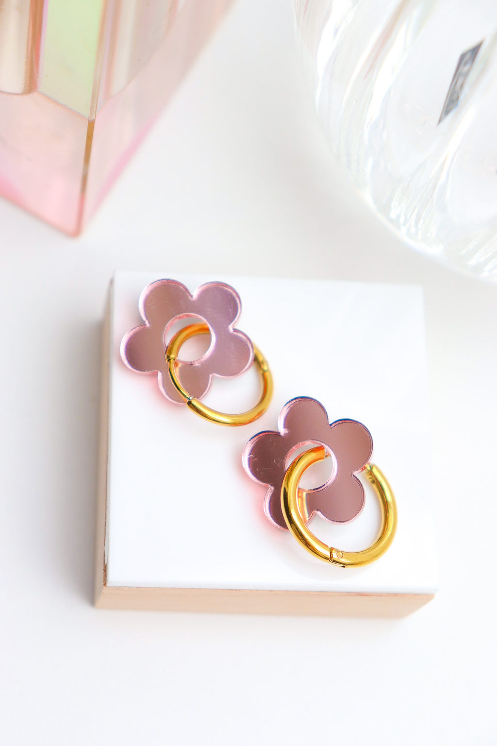 Créoles Isabelle Miroir Rose Gold