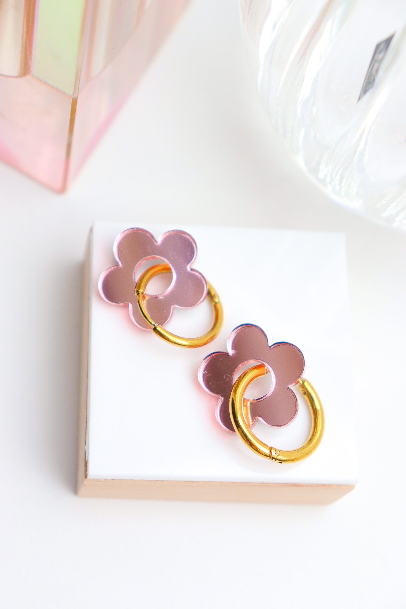 Créoles Isabelle Miroir Rose Gold