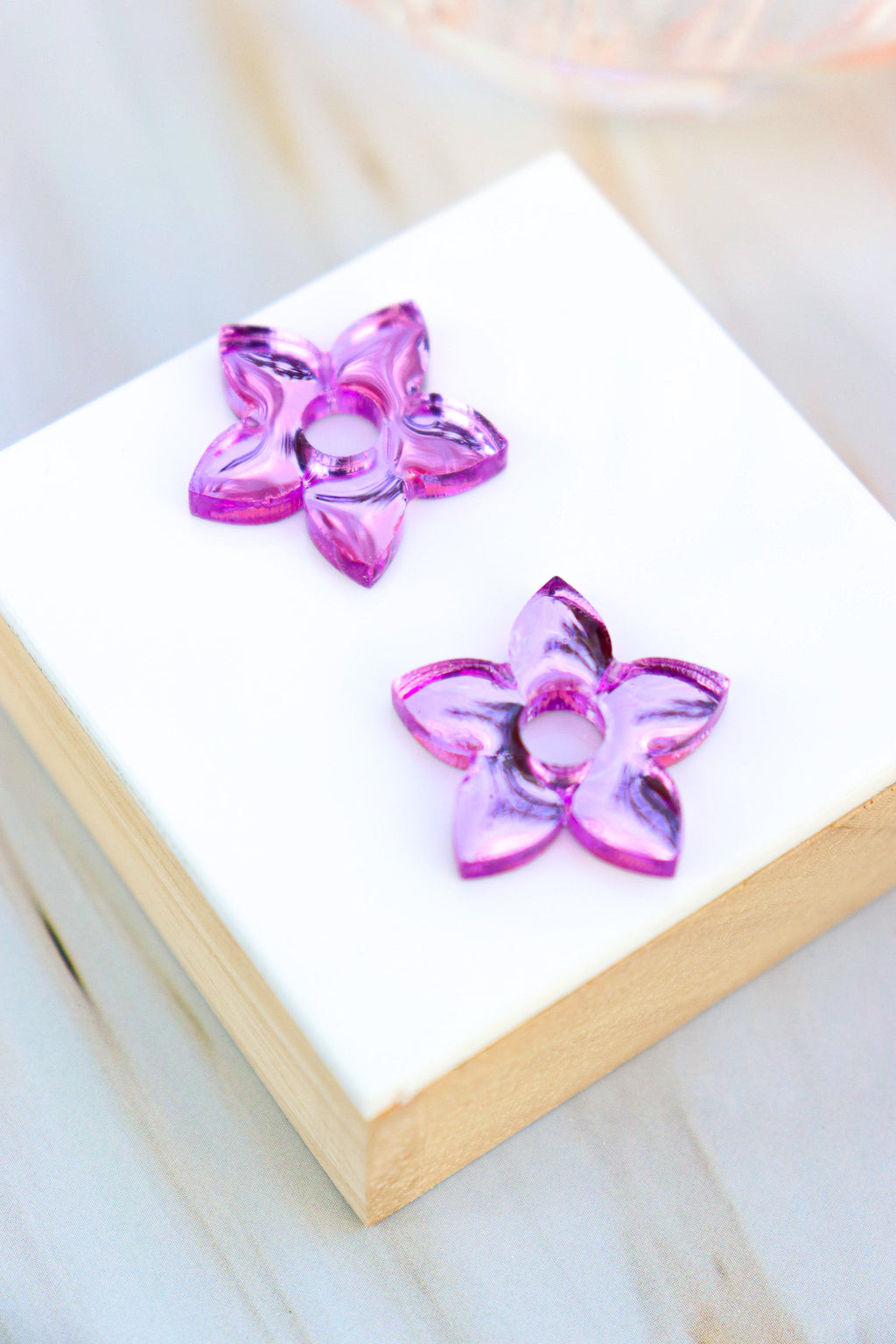 Créoles Naia Miroir Violet