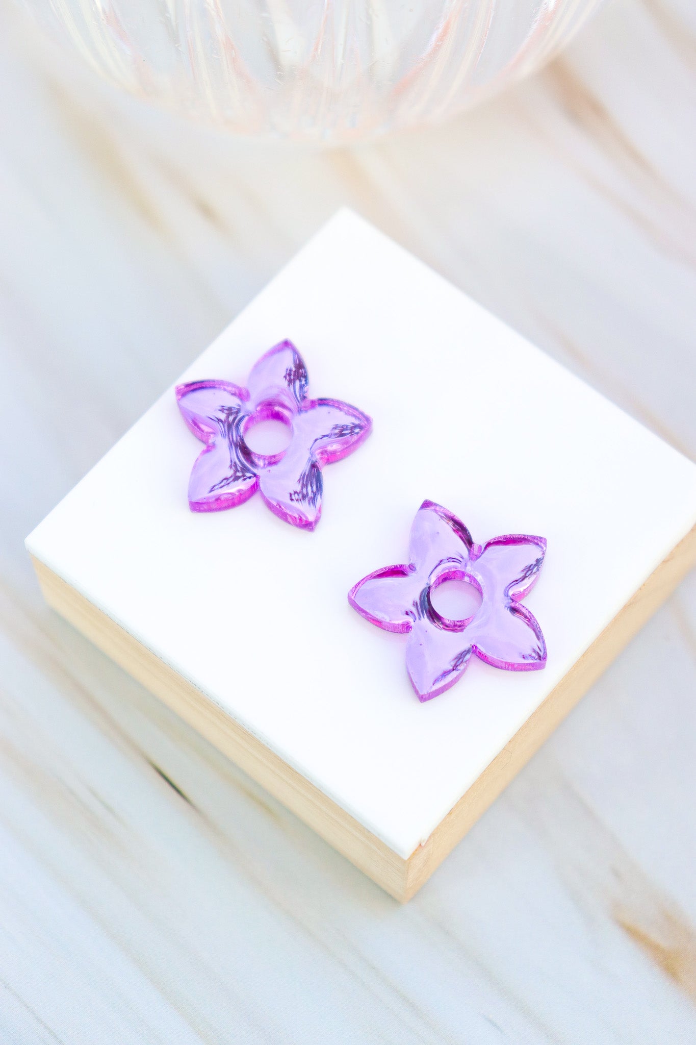 Créoles Naia Miroir Violet