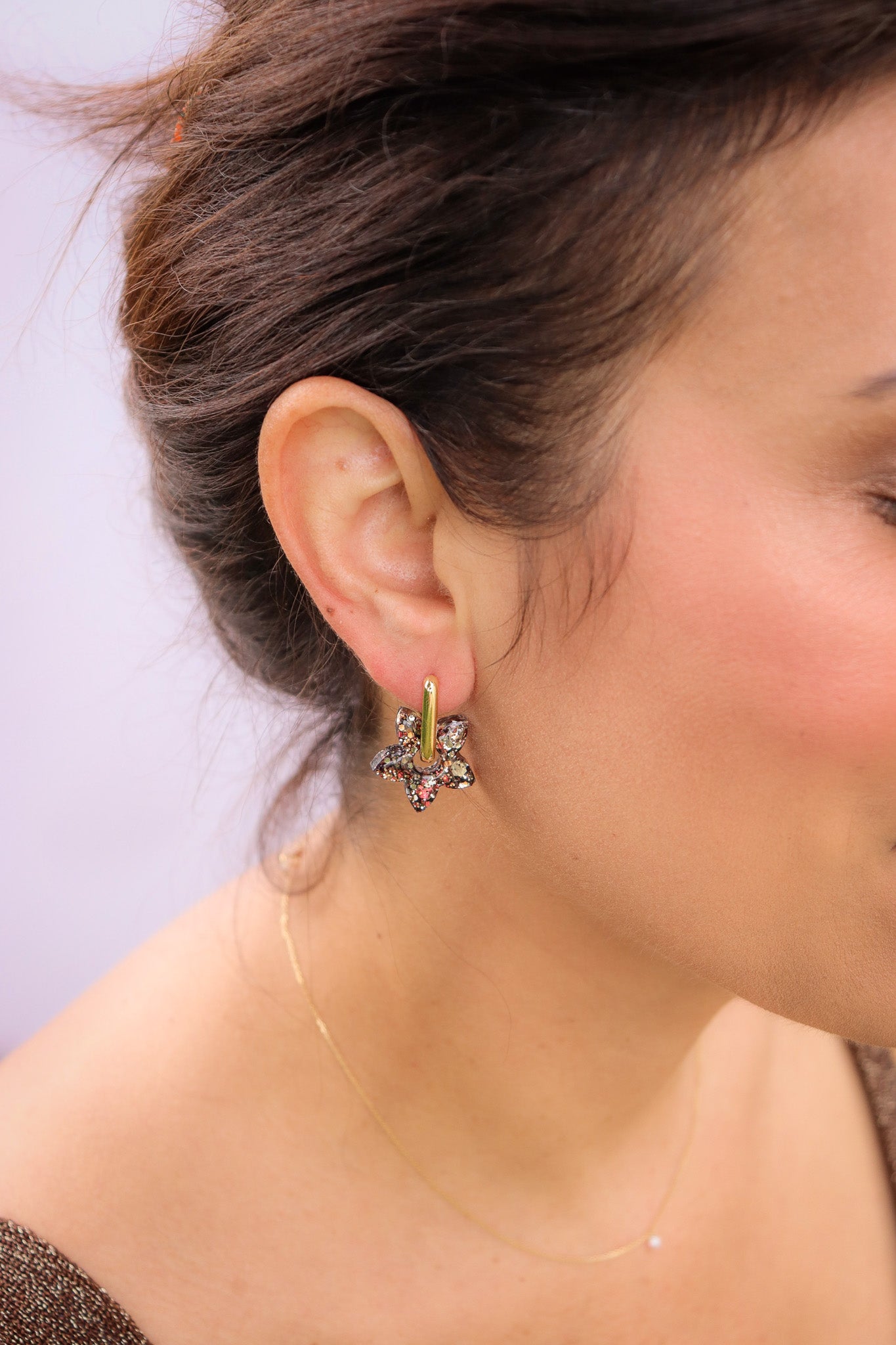 Créoles Naia Paillettes Army