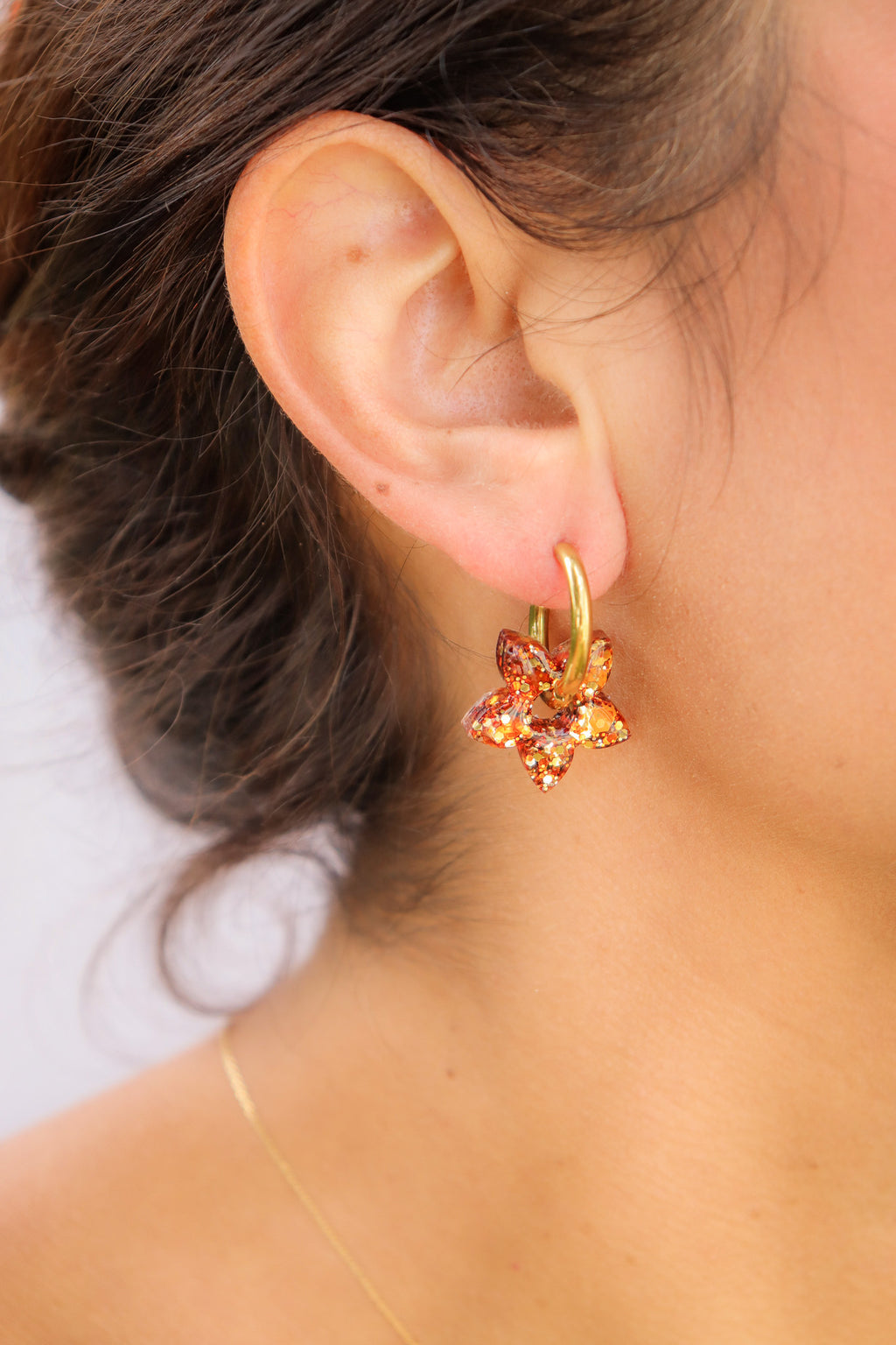 Créoles Naia Paillettes Bronze