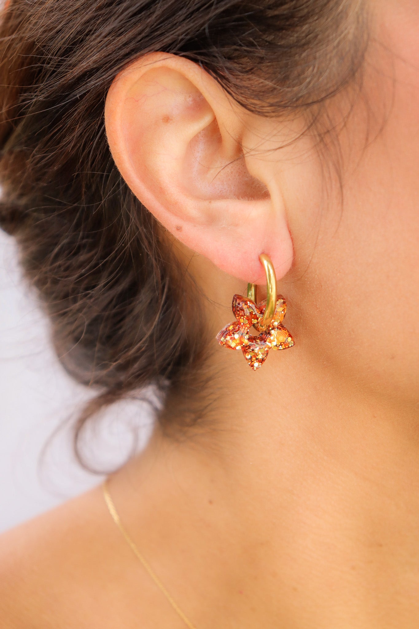 Créoles Naia Paillettes Bronze