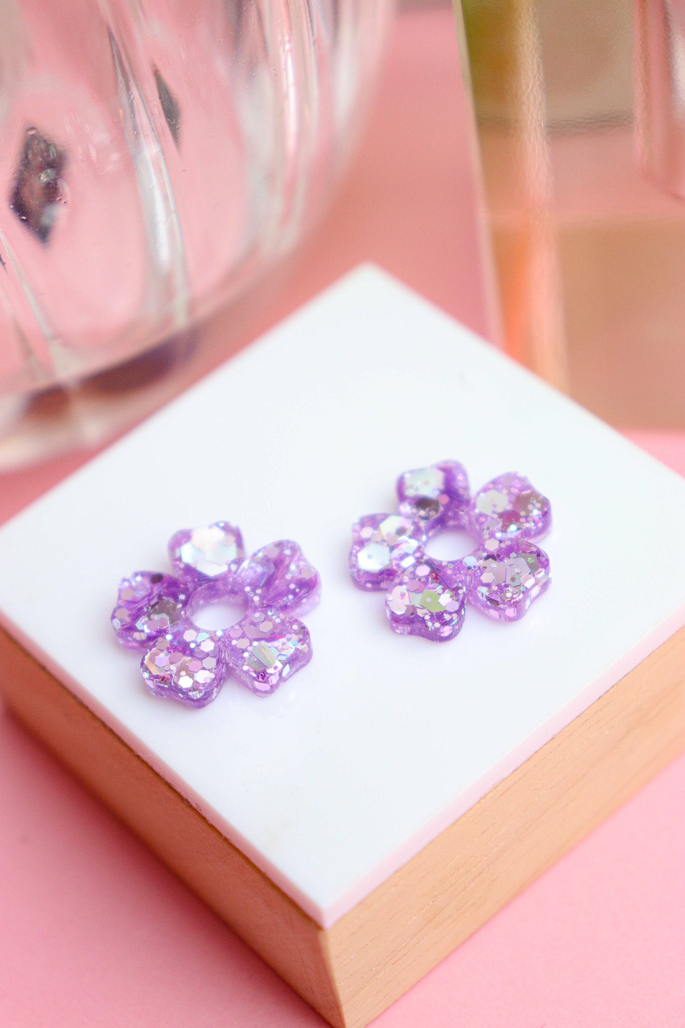 Boucles d'oreilles Sophie Lilas