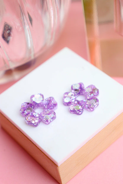 Boucles d'oreilles Sophie Lilas