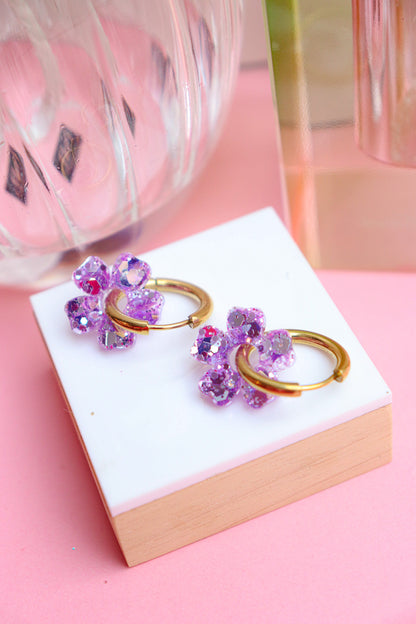 Boucles d'oreilles Sophie Lilas